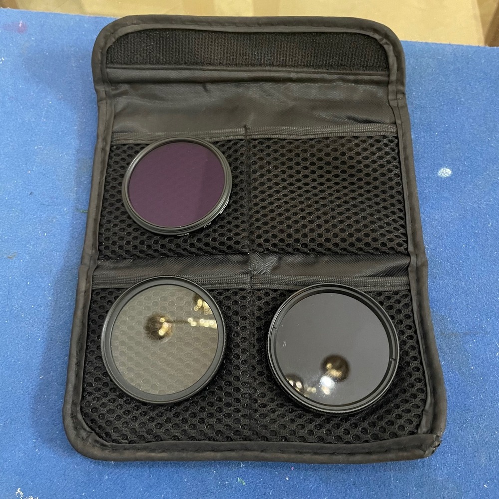 Neewer 52mm Filter Kit UV‎ CPL FLD with Carrying Pouch 3 Piece Set Black